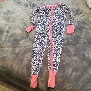 Little Sleepies Colorful Leopard Kids Pajama Footies
